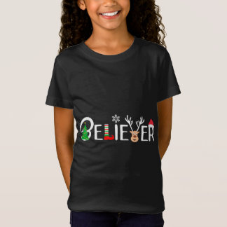 T-Shirt Croyant cool de Noël. Reindeer, Elf et Sant