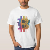 T-shirt Croyant en cristaux : Bitcoin** (Devant)