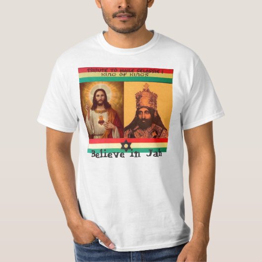 T-shirt Croyez à la chemise de Jah Selassie (Devant)