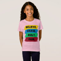 Croyez, Chase, Construit, Obtenez le slogan de mot