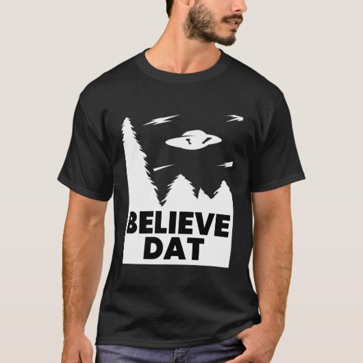 T-shirt Croyez Dat Funny Alien Ufo (Devant)