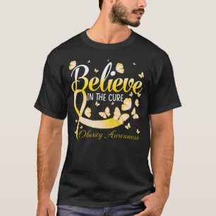 T-shirt Croyez En Le Papillon Cure Obesity Awareness