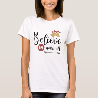 T-shirt Croyez en votre elfe Joyeux sapin de Noël X mas