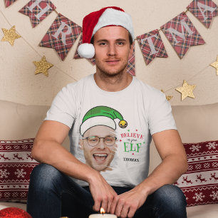 T-shirt Croyez En Votre Photo De Noël Amusante De Lutin