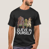T-shirt CROYEZ EN VOUS ! Alien Sasquatch Unicorn Funny (Devant)