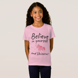 T-Shirt Croyez En Vous Et Unicorns Citation Positive