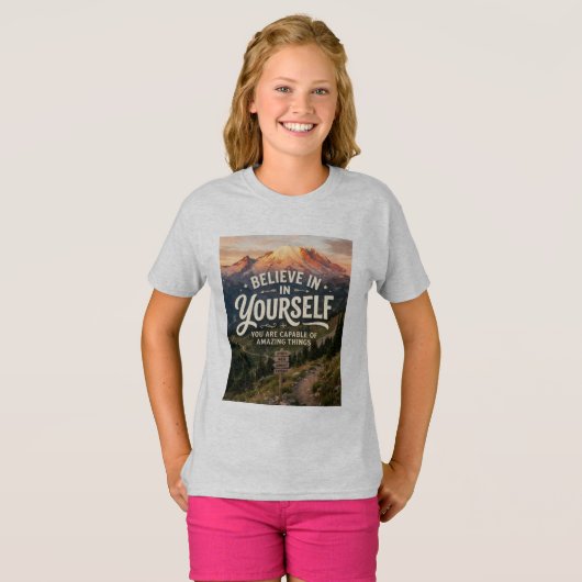 T-shirt Croyez en vous-même (Devant entier)