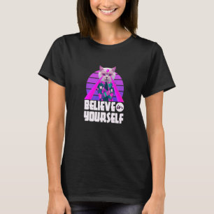 T-shirt Croyez En Vous-Même Cool Funny Sarcastic Cat Graph