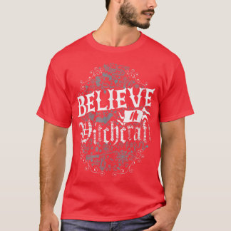 T-shirt Croyez En Witchcraft Vintage Distressed Witch Cor