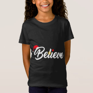 T-Shirt Croyez Joyeux Noël Santa Hat Christian