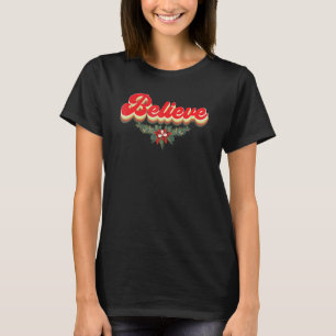 T-shirt Croyez Joyeux Noël Y tous Père Noël Fêtes Noël V