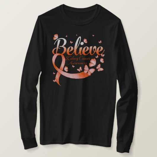 T-shirt Croyez le papillon CANCER KIDNEY (Design devant)