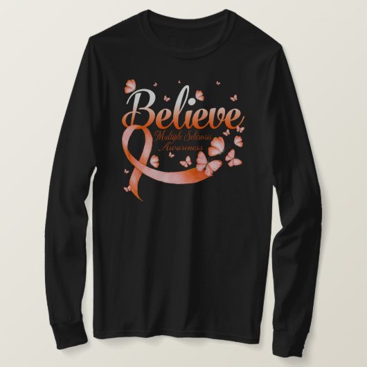 T-shirt Croyez le papillon SCLEROSIS MULTIPLE (Design devant)