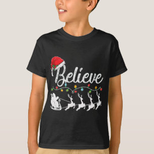 T-shirt Croyez Les Lumières Des Arbres De Noël Drôle Croir