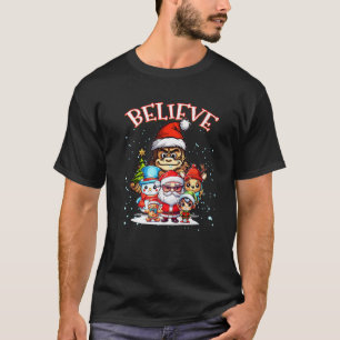 T-shirt Croyez Père Noël Bigfoot Noël Sasquatch Boys Homme