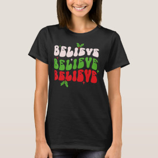 T-shirt Croyez Retro Super Noël Correspondant Famille Pjs