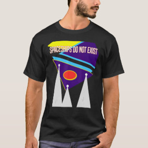 T-shirt Croyez-Vous En Aliens Spaceships Little Green M