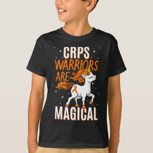 T-shirt CRPS guerrier magique Unicorne orange ruban Causal