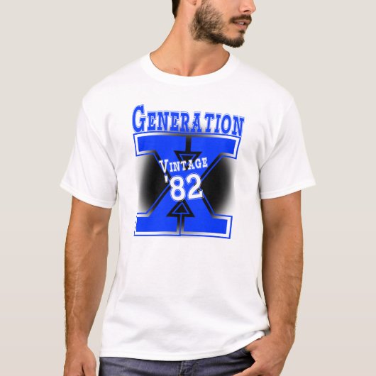 T-shirt Cru 1982 de la génération X (Devant)