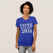 T-SHIRT CRU 2016 DE HILLARY CLINTON DE VOTE (Devant entier)