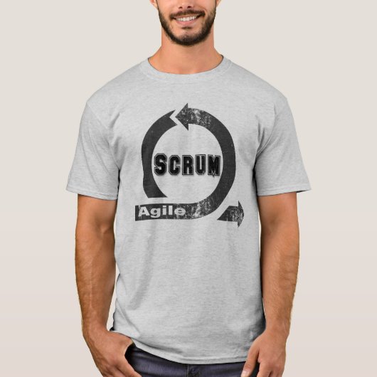 T-shirt Cru agile de bousculade/rétro style (Devant)