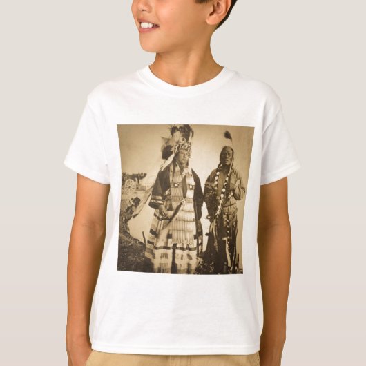 T-shirt Cru Blackfoot de chef et de guerrier d'Indiens (Devant)