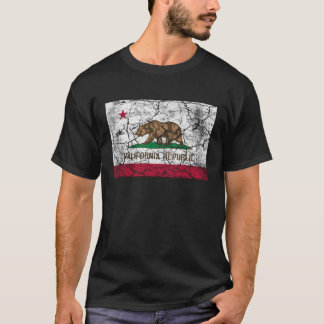 T-shirt Cru de drapeau d'état de la Californie