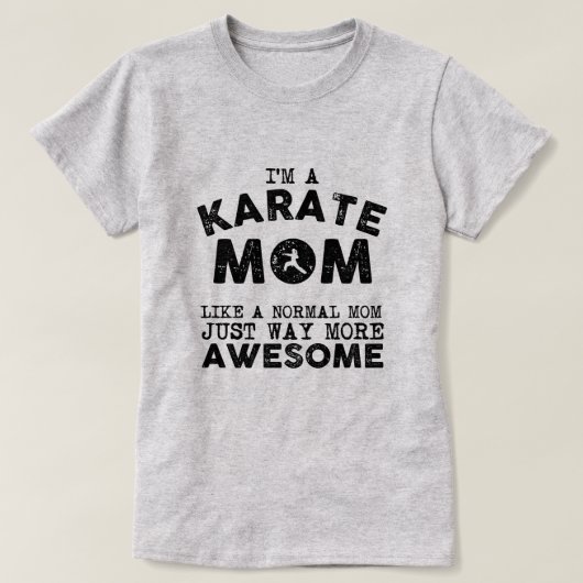 T-shirt Cru de maman de karaté (noir) (Design devant)