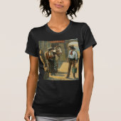 T-shirt Cru occidental de ferme de cheval de cow-girl de (Devant)