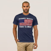 T-shirt Cru PARCE QUE 'MERICA QUI EST POURQUOI chemise (Devant entier)