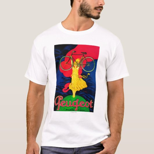 T-shirt Cru PosterEurope de bicyclette de Peugeot (Devant)