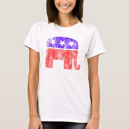 T-shirt Cru républicain d'éléphant (Devant)
