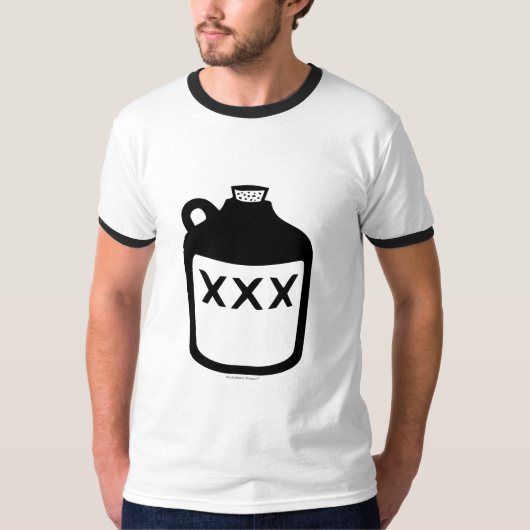 T-shirt Cruche d'alcool illégal - noir (Devant)