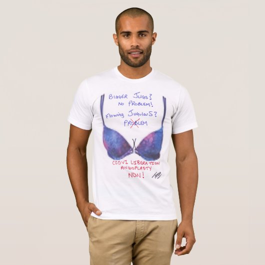 T-shirt Cruches ou Jugulars de CCSVI (Devant entier)