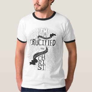 T-shirt Crucifié avec le Christ - le noir/blanc des homme