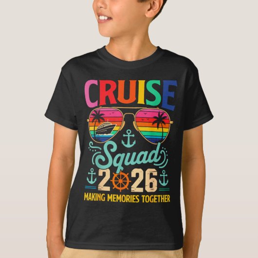 T-shirt Cruise Squad 2026 Family Group Matching Summer Vac (Devant)