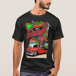 T-shirt Cruisin the Coast Classic Car Rod Run Casino typog