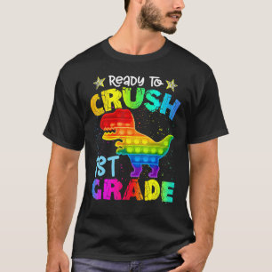T-shirt Crush 1Er Grade Dinosaure Pop It Fidget Retour À S