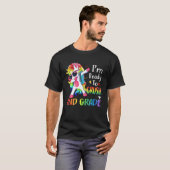 T-shirt Crush 2E Grade Dabbing Unicorn Retour À L'École Gi (Devant entier)