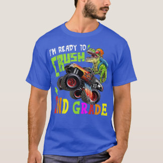T-shirt Crush 2nd Grade Dinosaur Monster Truck Back To Sch
