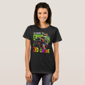 T-shirt Crush 2nd Grade Dinosaur Monster Truck back To Sch (Devant entier)