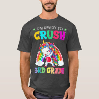 T-shirt Crush 3E Grade Unicorne Dabbing Retour À L'École G