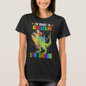 T-shirt Crush 5th Grade Dinosaur Backpack Pencil Back To S (Devant)
