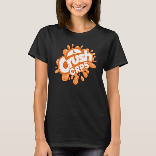 T-shirt Crush CRPS ruban orange rétro sensibilisation CRPS (Devant)