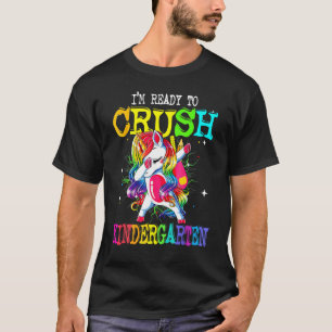 T-shirt Crush Kindergarten Dabbing Unicorne Retour À L'Éco