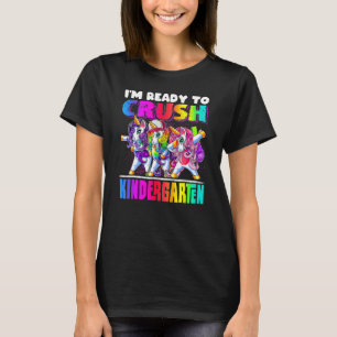 T-shirt Crush Kindergarten Dabbing Unicorne Retour À L'Éco