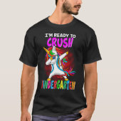 T-shirt Crush Kindergarten Dabbing Unicorne Retour À L'Éco (Devant)
