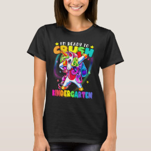 T-shirt Crush Kindergarten Dabbing Unicorne Retour À L'Éco