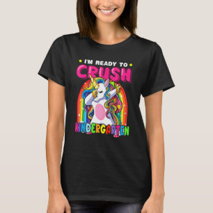 T-shirt Crush Kindergarten Dabbing Unicorne Retour À L'Éco