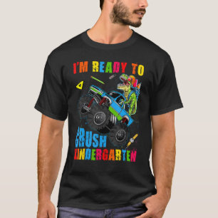 T-shirt Crush Kindergarten Dinosaur Monster Truck Retour à